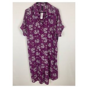 Lane Bryant Floral button up Shirt/Dress Sz 14/16
